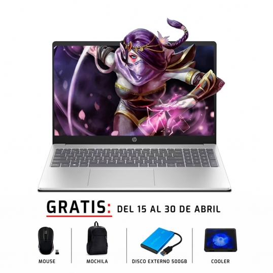 Laptops HP 15 FC0256LA 15,6” AMD Ryzen 5 7520U