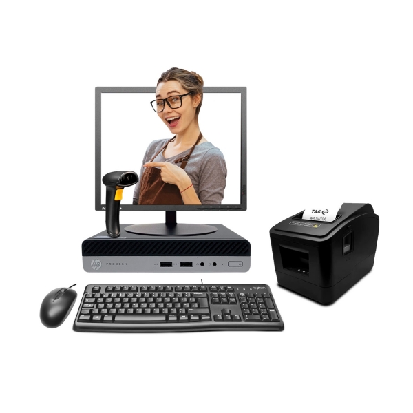 Punto de Venta - Computadora HP PRODESK 400 G3 Intel Core i5 + Ticketera Térmica + Scanner