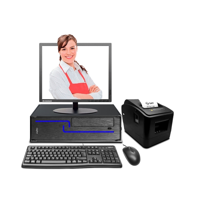 Punto de Venta - Computadora Derby Slim Core i3 + Ticketera Térmica - 1 Punto de Venta - Computadora Derby Slim Core i3 + Ticketera Térmica - 1