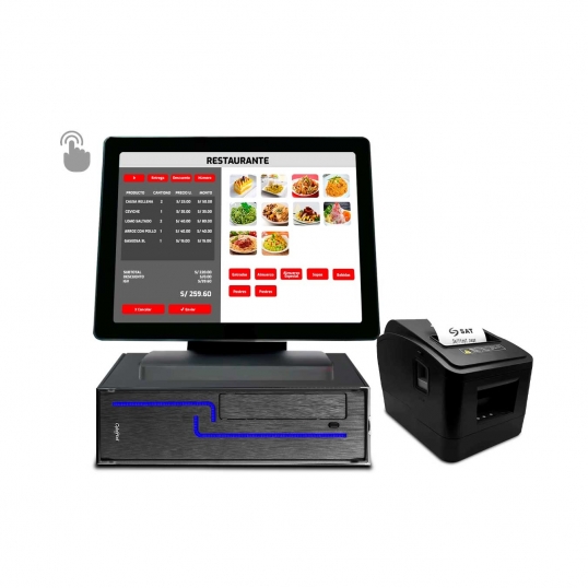 Punto de Venta - Computado Derby Slim Core i3 + Pantalla táctil multipunto + Ticketera Termica