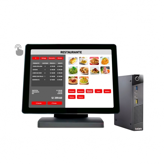 Punto de Venta - Lenovo M73 ULTRA SLIM Core i5 + Pantalla táctil multipunto