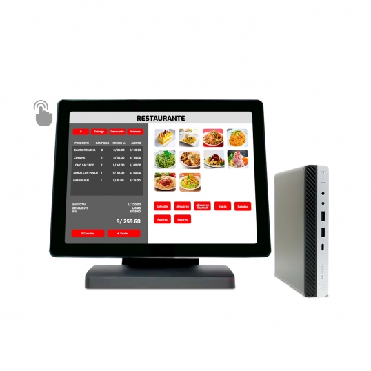 Punto de Venta - Computadora HP 600 G3 Intel Core i5 + Pantalla táctil multipunto