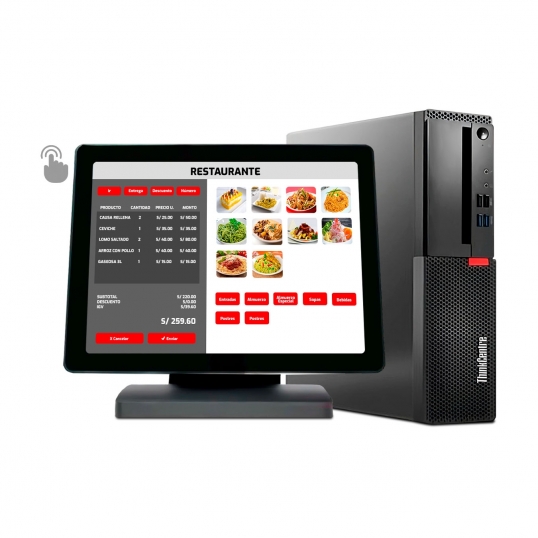 Punto de Venta - Computadora Lenovo M710S Intel Core i5 + Pantalla táctil multipunto